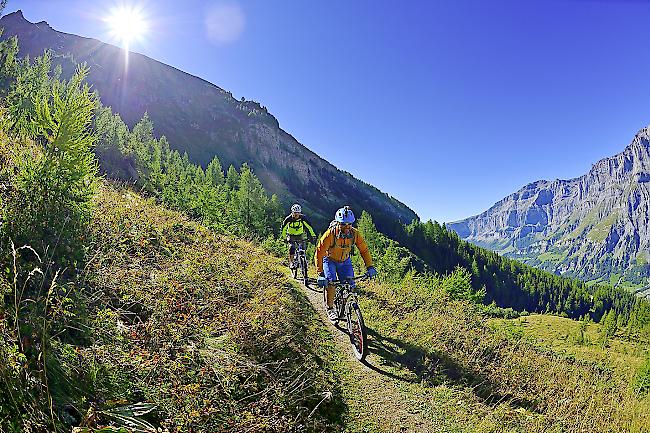 Mountainbiker in der Torrent-Region