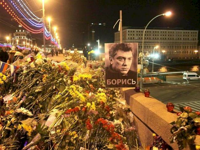 Ort der Ermordung des Regierungskritikers Nemzow in Moskau