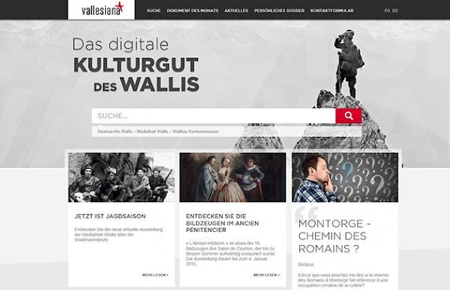 Vallesiana: das erste Internet-Portal für Ressourcen des Walliser Kulturguts
