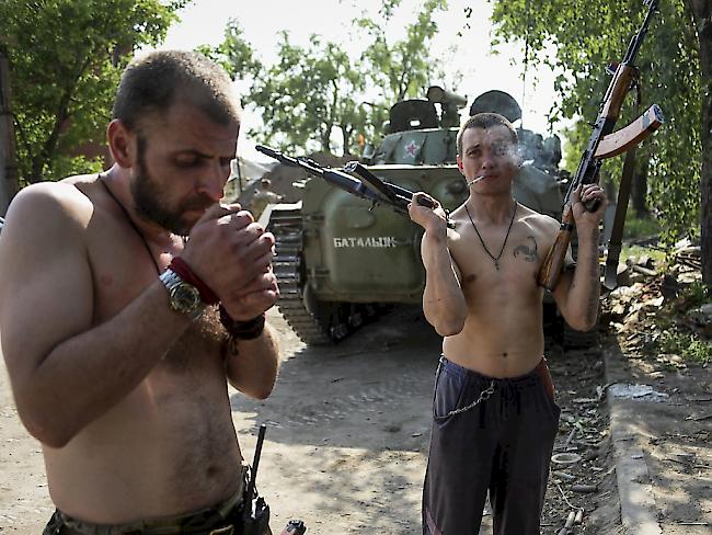 Prorussische Rebellen im Gebiet von Donezk im Osten der Ukraine (Archiv)