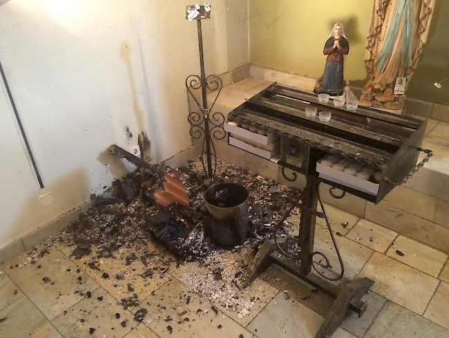 Chalais: Sachschaden infolge eines Brandes in der Kirche