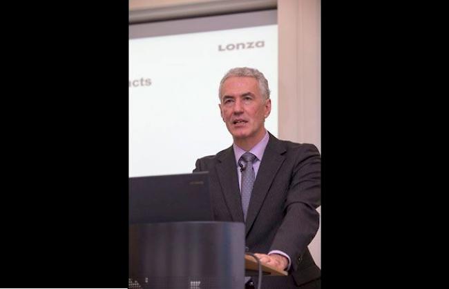 Lonza-CEO anlässlich der Präsentation der Jahreszahlen von Lonza in Basel.