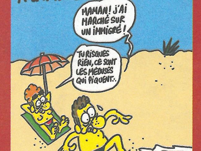 Der beim Attentat getötete Charlie Hebdo-Zeichner Charb stellte auch Europas Gleichgültigkeit gegenüber dem Mittelmeer-Flüchtlingsdrama an den Pranger.