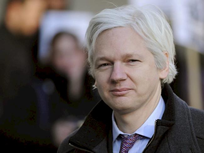 Sitzt seit drei Jahren in der ecuadorianischen Botschaft in London fest: Wikileaks-Gründer Julian Assange, hier in einer Aufnahme aus dem Jahr 2012 (Archiv)