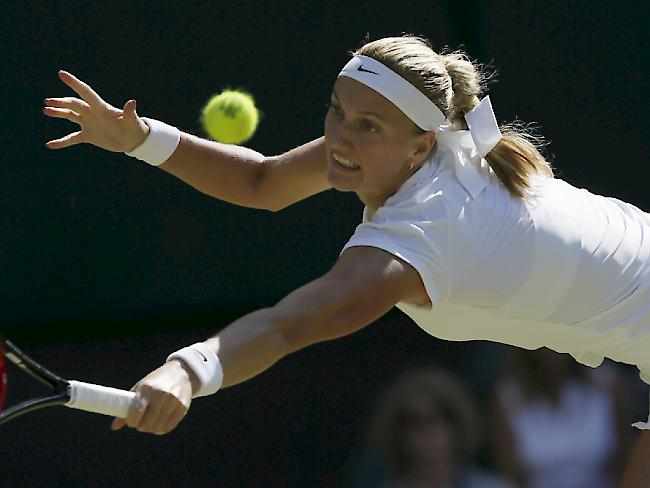 Vergeblich gestreckt: Petra Kvitova scheiterte in Wimbledon überraschend bereits in der 3. Runde