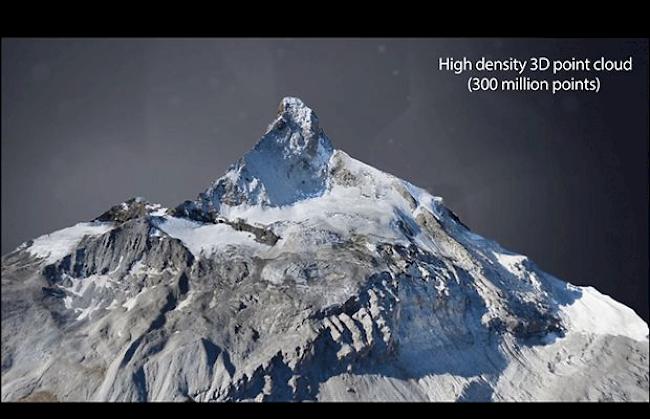 Drohnenkarte vom Matterhorn: Die Karte deckt ein Gebiet von 28 Quadratkilometern ab und bietet eine durchschnittliche Auflösung von 20 Zentimetern.