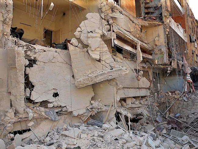 Zerstörte Häuser in Aleppo - die UNO will den Zugang zu syrischen Kriegsopfern verbessern. (Archiv)