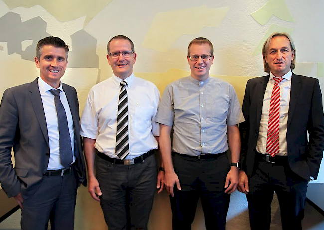 von links: Marcel Kalbermatter (RC Brig), Guido Müller (RC Leuk/Leukerbad), Karlheinz Fux (RC Zermatt), René Bayard (RC Saastal)