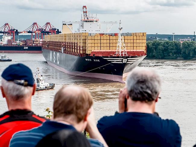 Ein Höhepunkt für Boat-Spotter: die Ankunft der MSC Zoe in Hamburg.