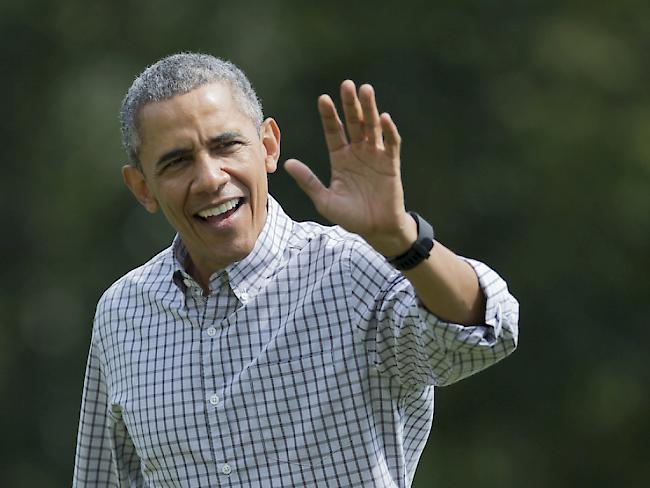 Präsident Barack Obama am Sonntagabend vor dem Weissen Haus.