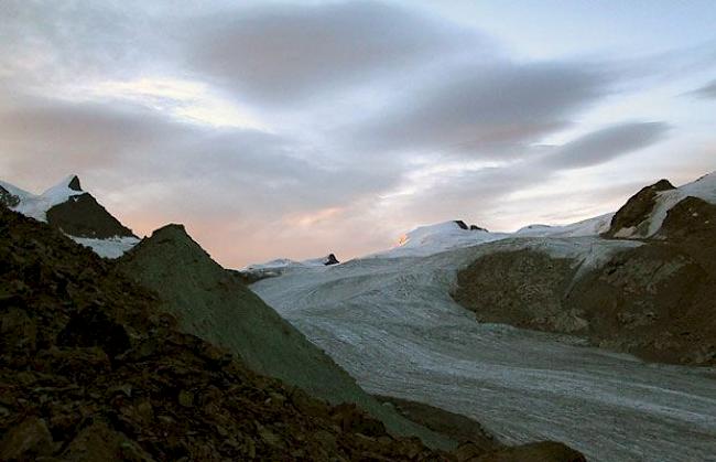 Findelgletscher hoch über Zermatt. 