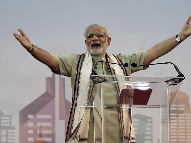 Indiens Regierungschef Narendra Modi wird nun an seinen Wahlversprechen gemessen