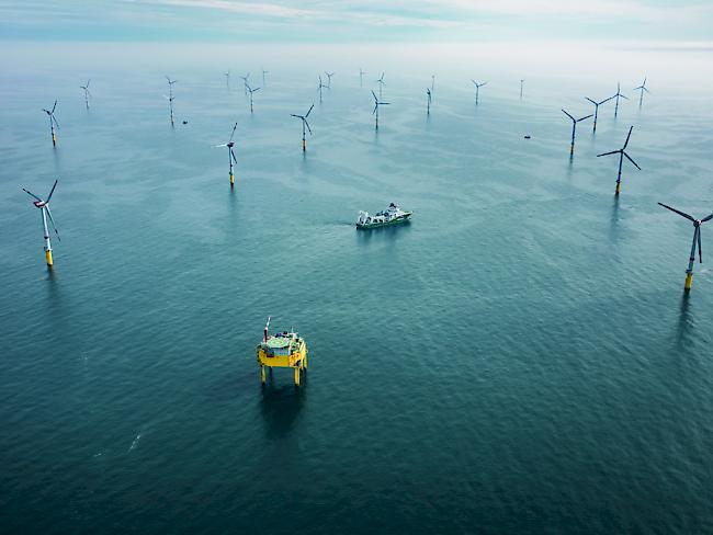 Mit 80 Windkraftanlagen kann der Nordsee-Windpark Global Tech I rund eine halbe Million Haushalte mit Strom versorgen.