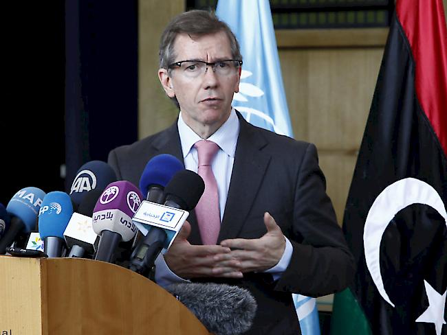 Der UNO-Gesandte für Libyen, Bernardino Leon, informiert Ende August in Marokko über die letzte Gespräche. Damals nahm das Parlament von Tripolis nicht teil. Bei den Gesprächen vom Donnerstag in Genf soll nun eine Delegation zugegen sein.