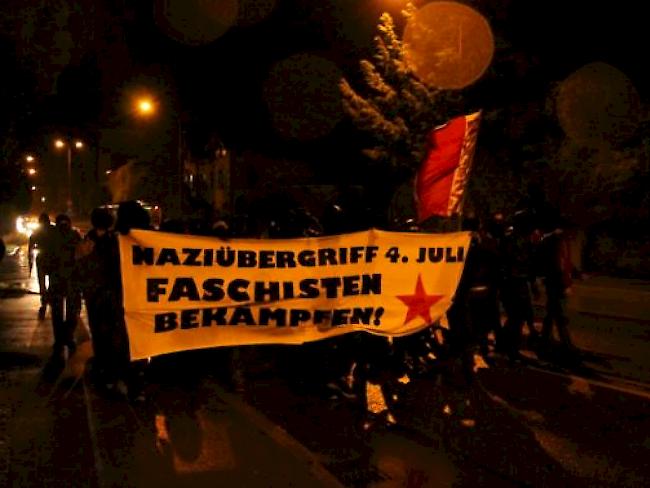 Aufmarsch der Faschismus-Gegner in der Zürcher Gemeinde Hombrechtikon (Bild zvg)