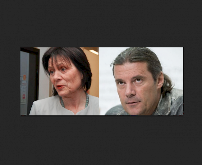 SP-Staatsratsrätin Esther Waeber-Kalbermatten und SVP-Staatsrat Oskar Freysinger: Ihre Meinungen gehen stark auseinander.