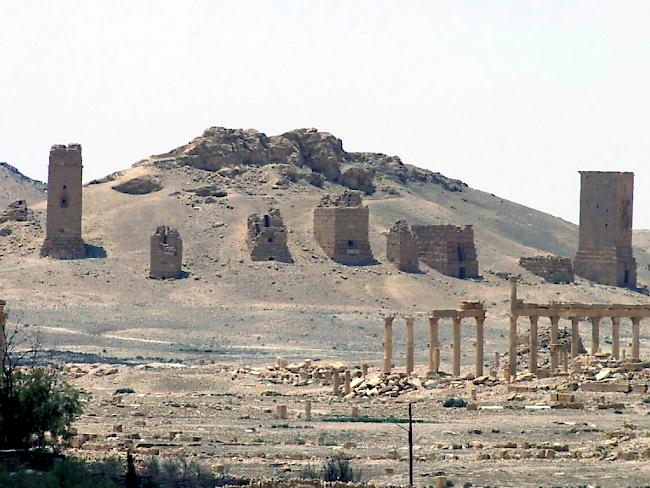 Die Terrormiliz IS hat nach Angaben der syrischen Behörden mehrere der um die 2000 Jahre alten Grabtürme von Palmyra zerstört. (Archivbild)