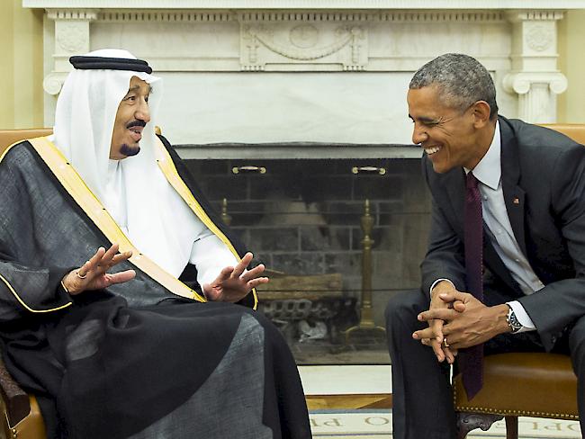 König Salman traf am Freitag im Weissen Haus mit Präsident Obama zusammen.