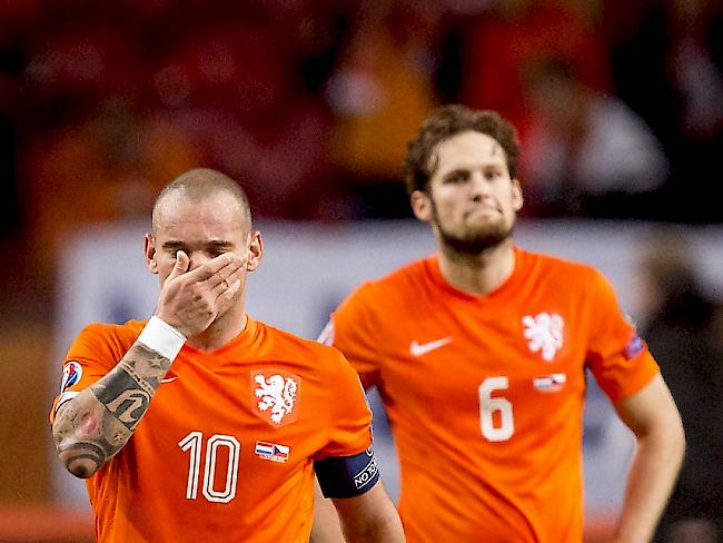 Die Enttäuschung von Wesley Sneijder und Daley Blind