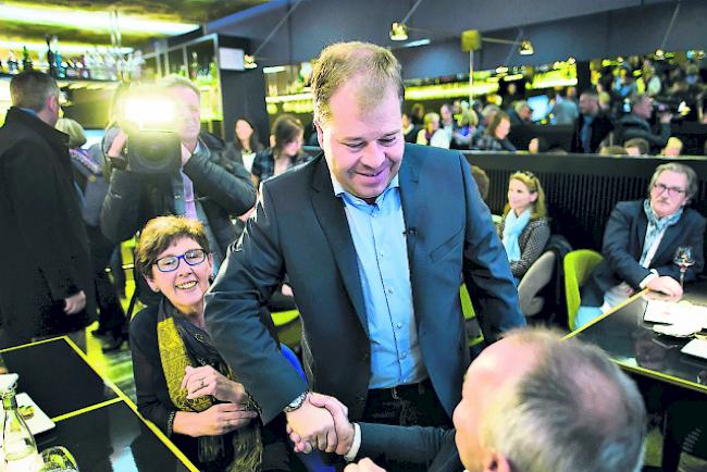 Dienstag, 20. Oktober 2015: Pierre-Alain Grichting (FDP/Liberale) nimmt die Herausforderung zweiter Wahlgang an.  
