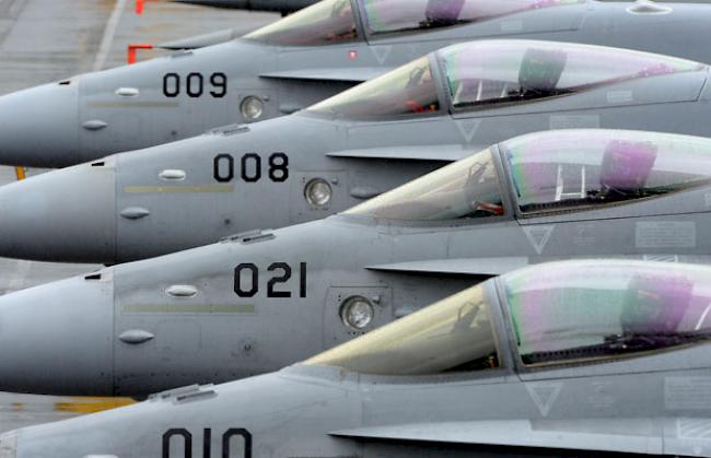 F/A 18 Flugzeuge der Schweizer Luftwaffe (Symbolbild).