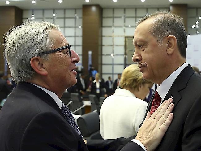 Partnerschaft vertiefen: der türkische Präsident Erdogan (rechts) und EU-Kommissionspräsident Jean-Claude Juncker