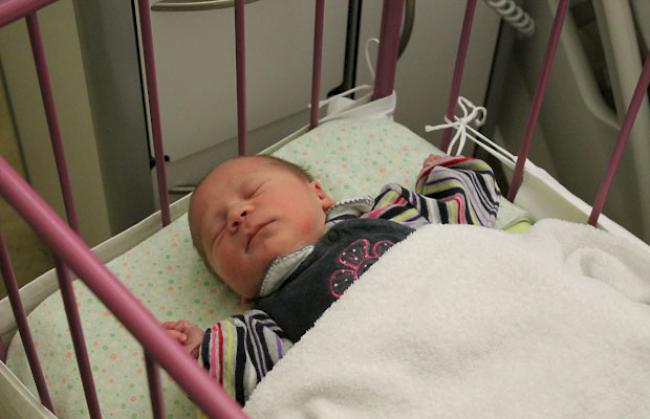 Die kleine Mette Mia Friede ist am 1. Januar um 12.14 Uhr als erstes Neugeborenes im Oberwallis im Jahr 2016 zur Welt gekommen.