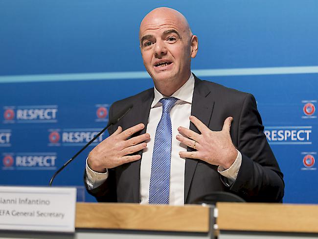 UEFA-Generalsekretär Gianni Infantino will FIFA-Präsident werden. (Archiv)