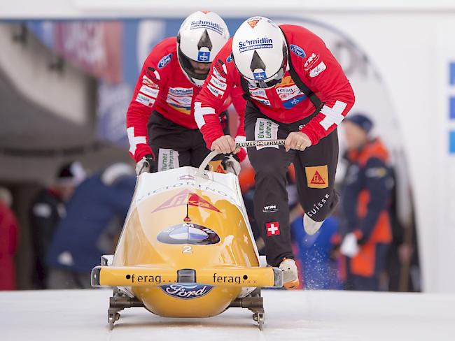 Die Schweizer Bobfahrer fahren an diesem Wochenende in St. Moritz um die EM-Medaillen