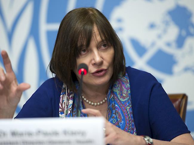 Marie-Paule Kieny am Freitag in Genf: Die für Impfstoffe zuständige stellvertretende WHO-Generaldirektorin dämpft die Hoffnungen nach einer raschen Lösung des Zika-Problems.