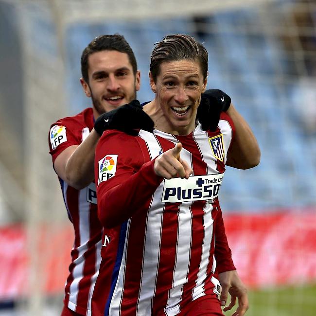 Traf beim 1:0 gegen Getafe zum 101. Mal für Atletico Madrid: Fernando Torres (vorne)