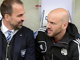 Roland Vrabec (rechts) im Gespr&auml;ch mit Luzerns Cheftrainer Markus Babbel
