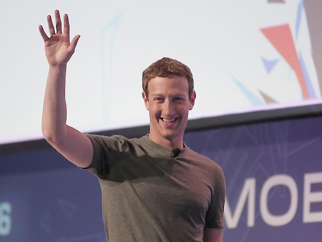 Facebook-Chef Mark Zuckerberg bei seinem Auftritt in Barcelona.
