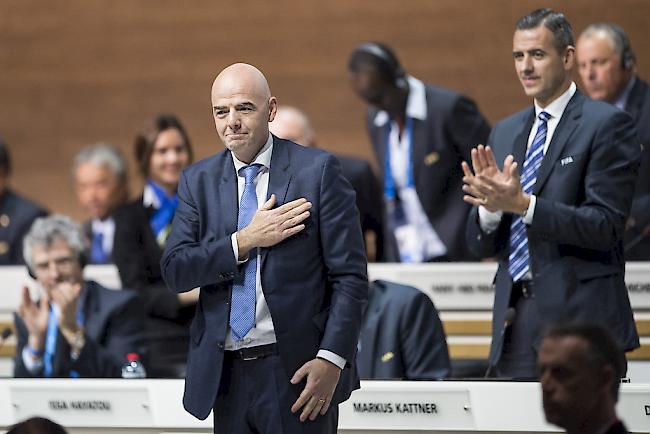 Mit Gianni Infantino bleibt die FIFA-Präsidentenamt in Walliser Hand. 