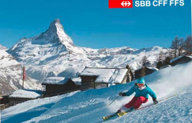 Das spiegelverkehrte Matterhorn auf der SBB-Werbung