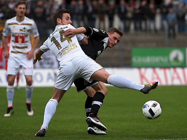 Unentschieden im Tessin: Luganos Mattia Bottani (rechts) gegen Luzern Jerome Thiesson