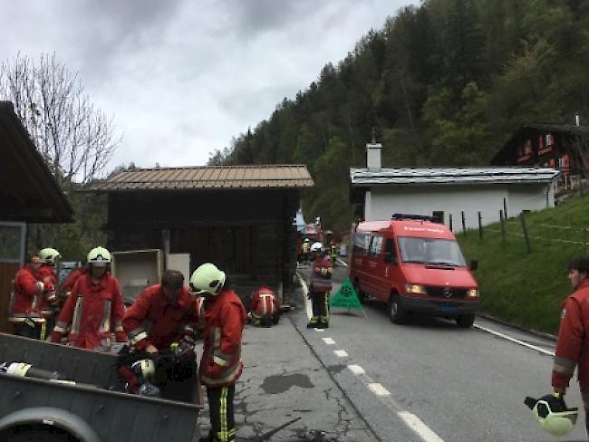 Bilder zum Feuerwehreinsatz in Ergisch.