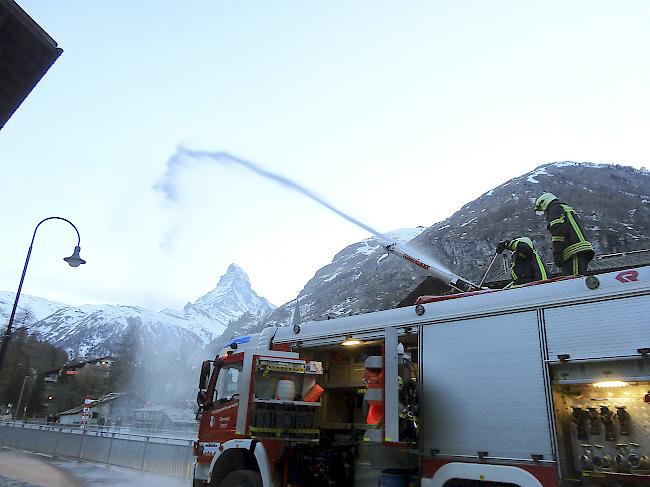 Die Stützpunktfeuerwehr Zermatt ist für bis zu 40 000 Einheimische und Gäste verantwortlich.