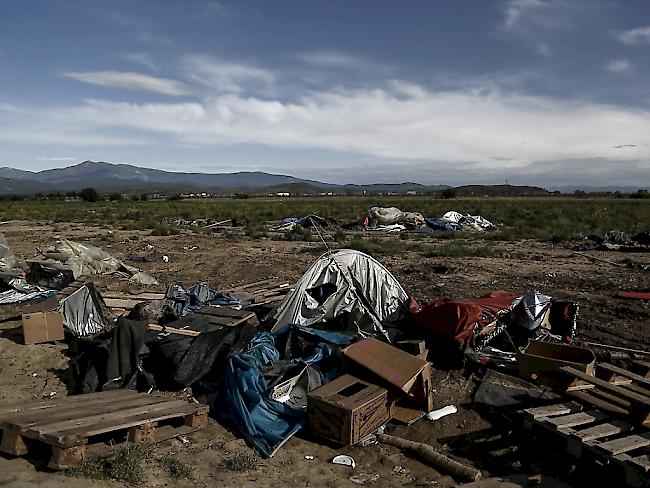 Es bleiben nur Abfall und zurückgelassene Zelte: Die Räumung des Flüchtlingslagers Idomeni ist fast abgeschlossen.