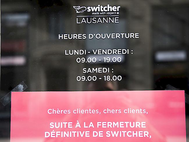 Der Laden von Switcher in Lausanne ist am Donnerstag bereits geschlossen worden.