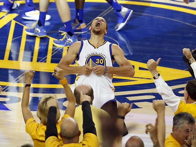 Golden States Spielmacher Stephen Curry lässt seinen Emotionen freien Lauf