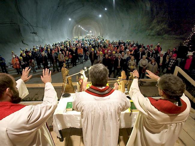 Es ist nicht das erste Mal, dass die Geistlichen im Tunnel sind. Im Bild ein Gottesdienst für die Heilige Barbara, der Schutzpatronin der Mineure. (Archivbild)