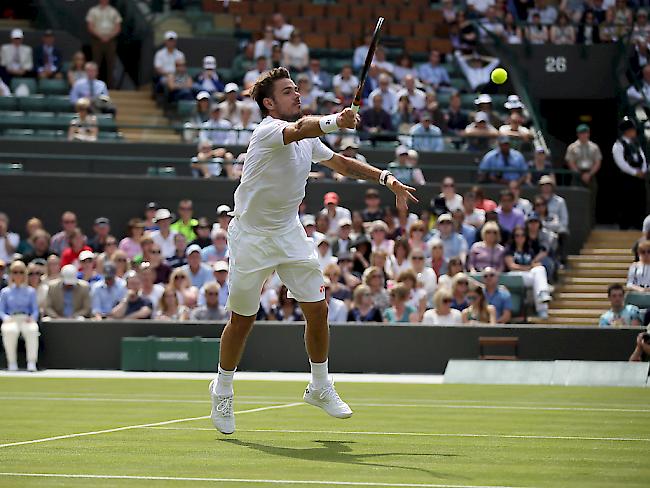 Mit Schwung in die 2. Runde: Stan Wawrinka gab sich in Wimbledon keine Blösse