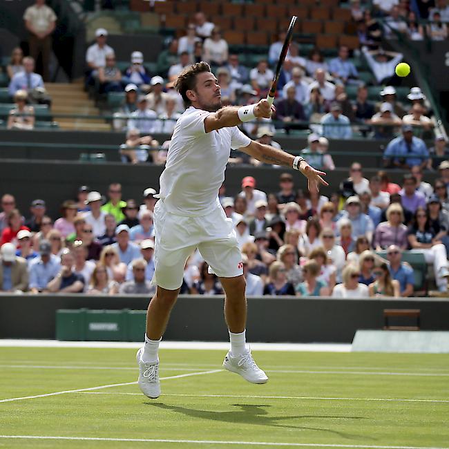 Mit Schwung in die 2. Runde: Stan Wawrinka gab sich in Wimbledon keine Blösse