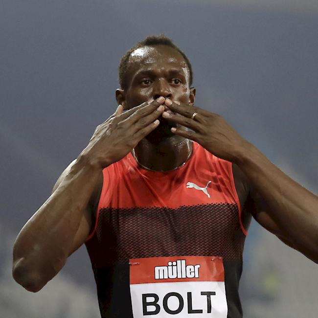 Die Küsschen zum Publikum von Usain Bolt