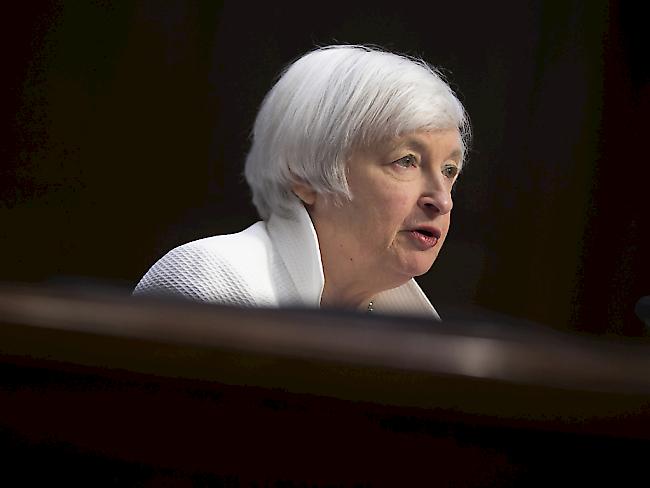 Keine Veränderung: Janet Yellen, Chefin der U-Notenbank Fed, belässt den Leitzins auf dem bisherigen Niveau. (Archiv)