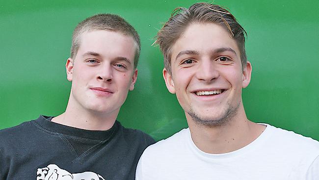 Noah Stucky (17) aus Turtmann und Leonardo Guerra (18) aus Naters.