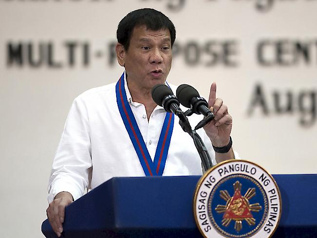 Für den philippinischen Präsidenten Duterte war die Androhung eines UNO-Austritts nur ein "Spass". (Archiv)
