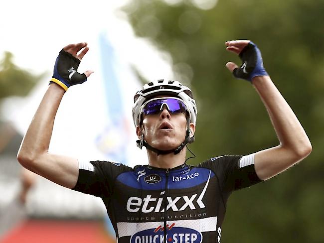 Der Spanier David de la Cruz feierte seinen Sieg in der 9. Etappe der Vuelta
