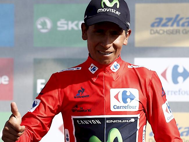 Nairo Quintana trägt an der Vuelta wieder das rote Leadertrikot